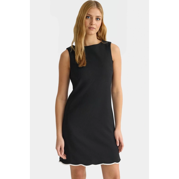 Mini A Line Dokuma Elbise 88% Polyester 12% Elastan Yazlık Şık Görünüm Rahat Kullanım