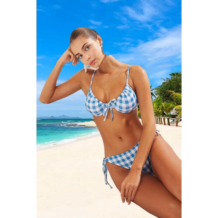 Modern Desenli Bikini Takımı Klora Dayanıklı Ergonomik Kesim Premium Kalite Su Sporları İçin