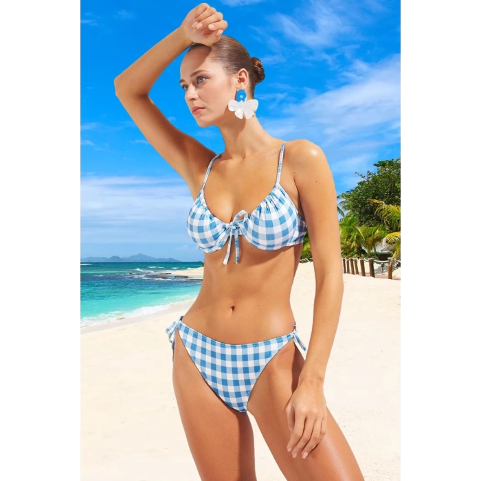 Modern Desenli Bikini Takımı Klora Dayanıklı Ergonomik Kesim Premium Kalite Su Sporları İçin