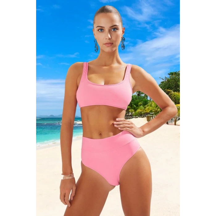 Modern Desenli Bikini Takımı Yaz Koleksiyonu Hızlı Kuruyan Esnek Kumaş Premium Kalite