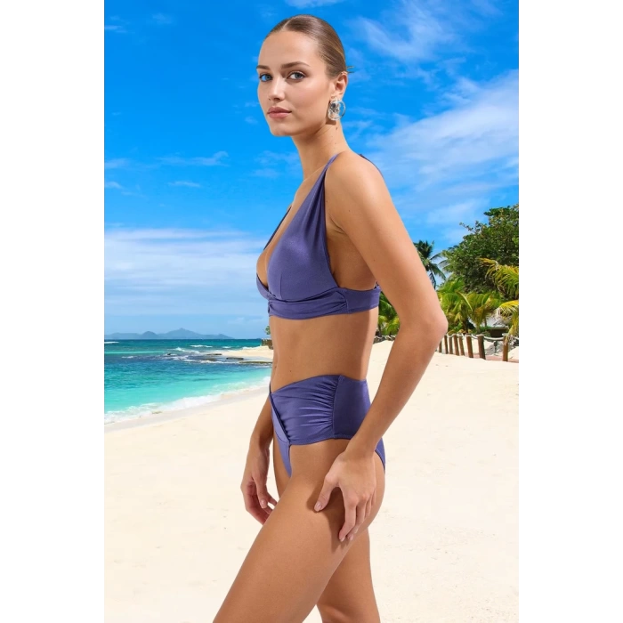 Modern Drape Bikini Takımı Yaz Koleksiyonu Plaj Ve Havuz İçin Premium Kalite Özel Tasarım