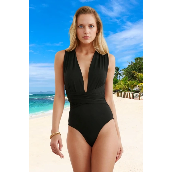 Modern Drape Mayo Deniz Kıyafeti Yüzme Özel Tasarım Şık Detaylı Ergonomik Kesim