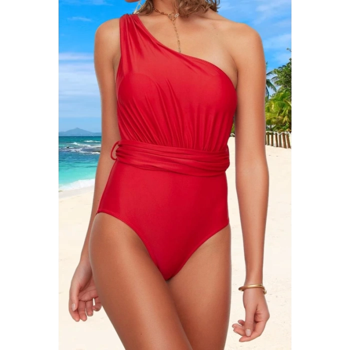 Modern Drape Mayo Premium Kalite Su Sporu Kıyafeti Havuz Mayosu Klora Dayanıklı Plaj Ve İçin