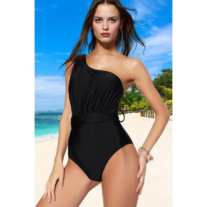 Modern Drape Mayo Premium Kalite Su Sporu Kıyafeti Havuz Mayosu Klora Dayanıklı Plaj Ve İçin