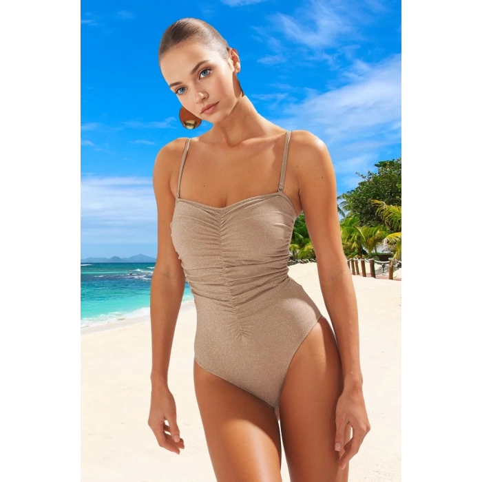 Modern Drape Mayo Yüksek Konfor Banyo Kıyafeti Ergonomik Kesim Yüzme Mayosu Su Sporu