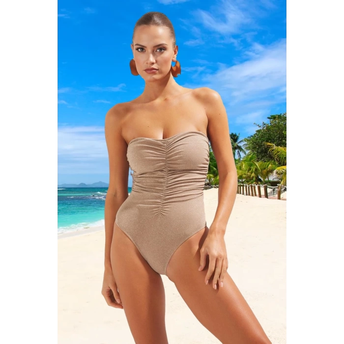 Modern Drape Mayo Yüksek Konfor Banyo Kıyafeti Ergonomik Kesim Yüzme Mayosu Su Sporu