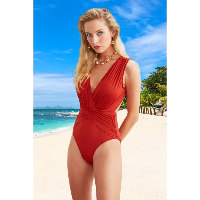 Modern Drape Mayo Yüksek Konfor Yüzme Kıyafeti Swimsuit Mayosu Özel Tasarım