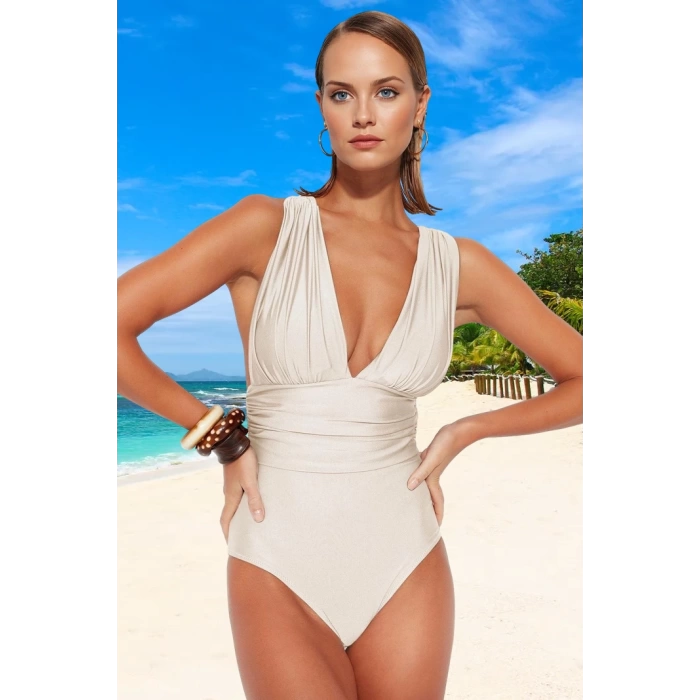 Modern Drape Mayo Yüzme Kıyafeti Mayosu Su Sporları İçin Premium Kalite Yüksek Konfor