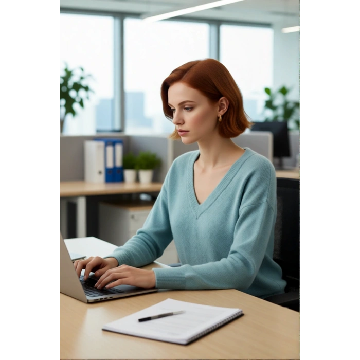 Modern Kadın Oversize V Yaka Triko Düz Düşük Kol Günlük Basic Kışlık Alpaka Karışımlı Kazak