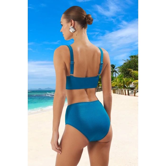 Modern Parlak Bikini Takımı Esnek Kumaş Su Sporları İçin Özel Tasarım Hızlı Kuruyan