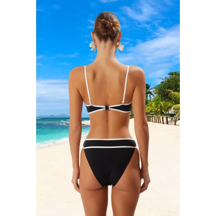 Modern Straplez Bikini Takımı Klora Dayanıklı Premium Kalite Esnek Kumaş Su Sporları İçin