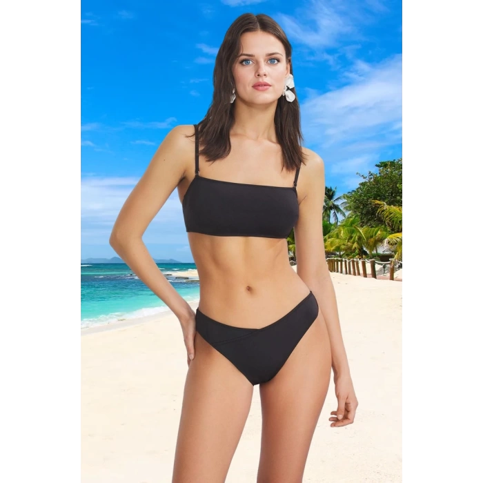 Modern Straplez Bikini Takımı Su Sporları İçin Yaz Koleksiyonu Şık Detaylı Klora Dayanıklı