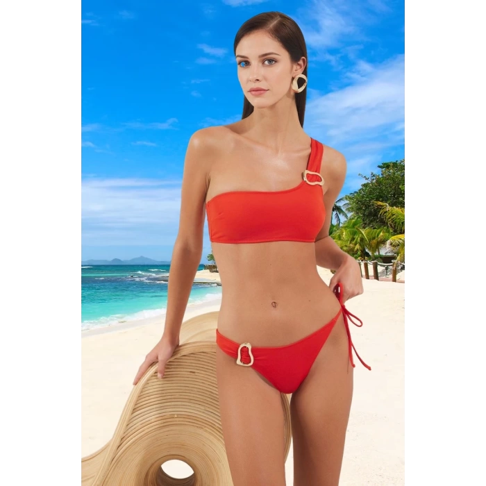 Modern Tek Omuz Bikini Takımı Yüksek Konfor Su Sporları İçin Premium Kalite UV Korumalı