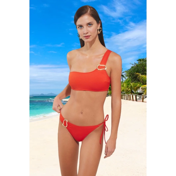 Modern Tek Omuz Bikini Takımı Yüksek Konfor Su Sporları İçin Premium Kalite UV Korumalı