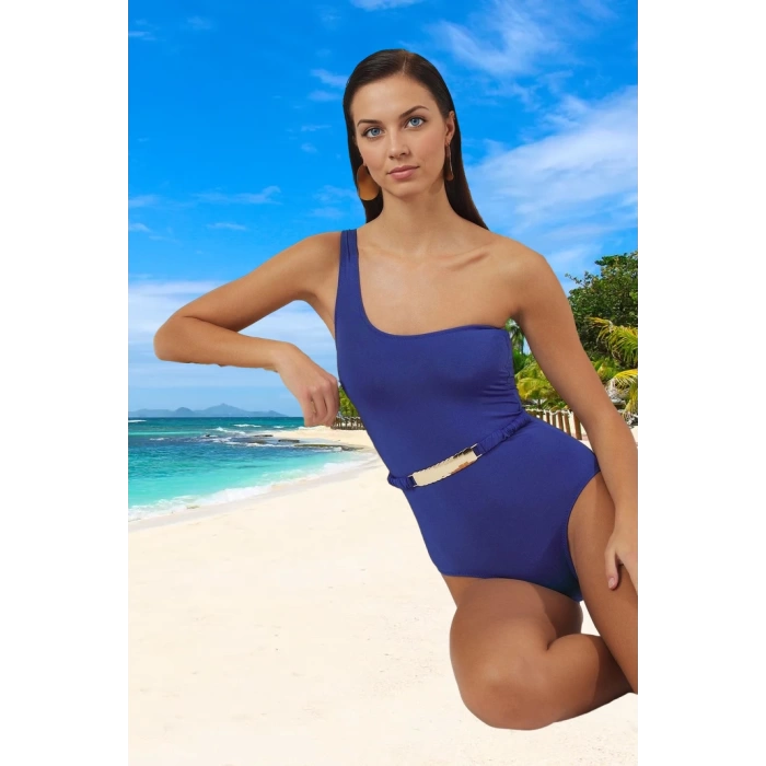 Modern Tek Omuz Mayo Ergonomik Kesim Yüzme Mayosu Özel Tasarım UV Korumalı Su Sporları İçin