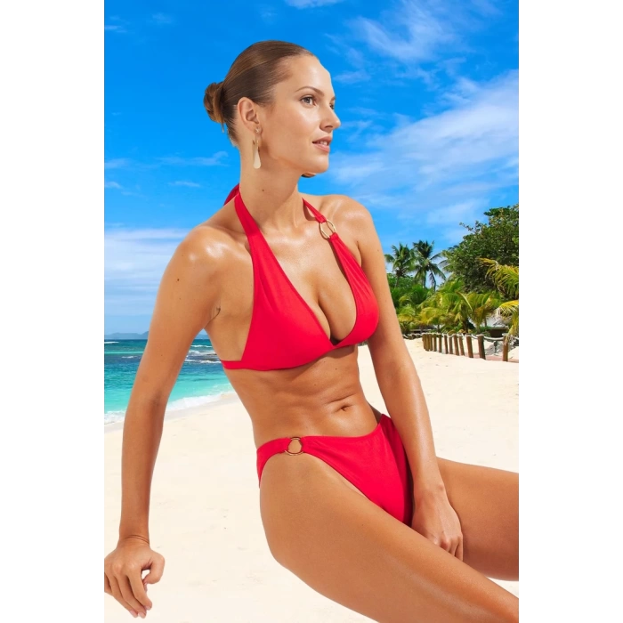 Modern Üçgen Bikini Takımı Ergonomik Kesim Hızlı Kuruyan Özel Tasarım Yüksek Konfor