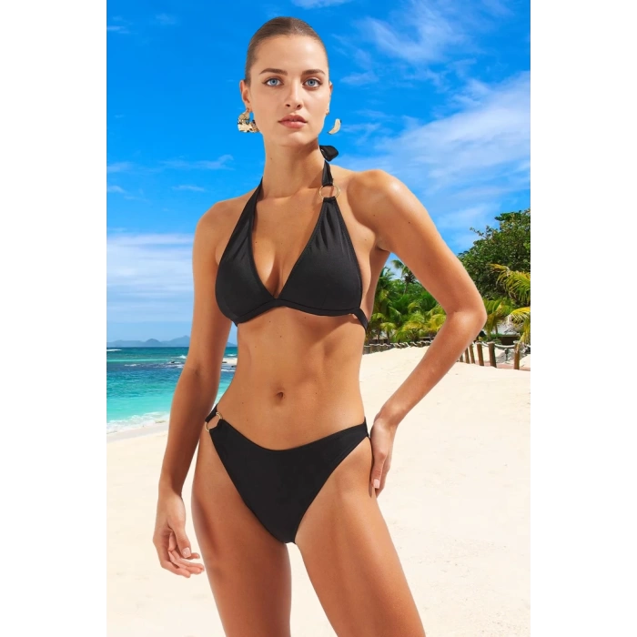 Modern Üçgen Bikini Takımı Ergonomik Kesim Hızlı Kuruyan Özel Tasarım Yüksek Konfor