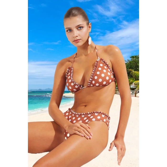 Modern Üçgen Bikini Takımı Hızlı Kuruyan Esnek Kumaş Ergonomik Kesim Su Sporları İçin