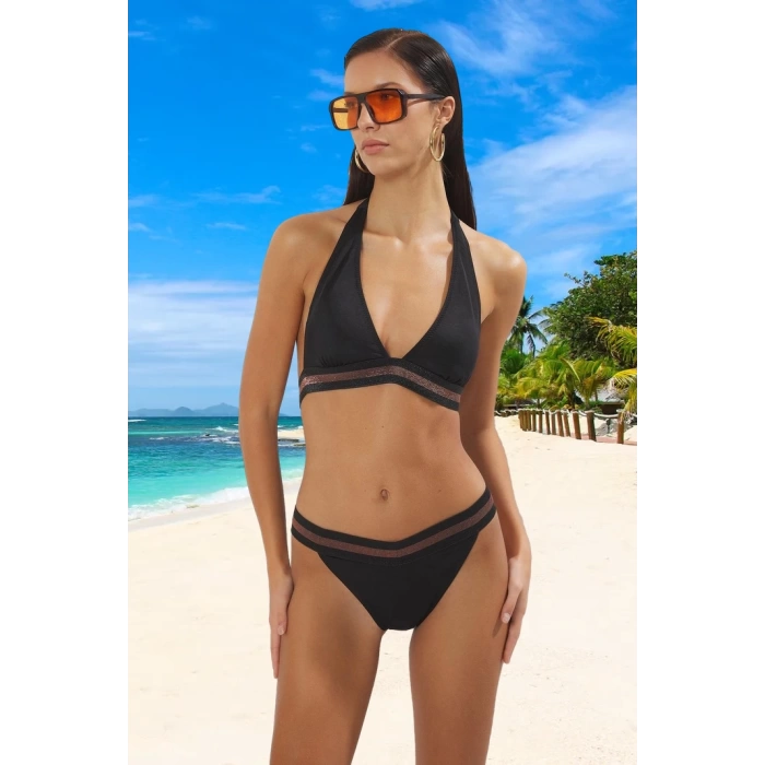 Modern Üçgen Bikini Takımı Özel Tasarım Şık Detaylı UV Korumalı Yaz Koleksiyonu Esnek Kumaş