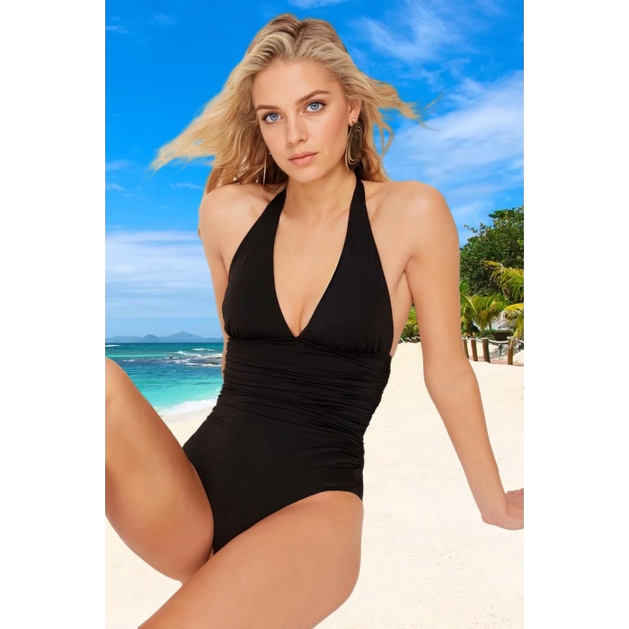 Modern V Yaka Mayo Ergonomik Kesim Şık Detaylı Swimsuit Yüksek Konfor Klora Dayanıklı
