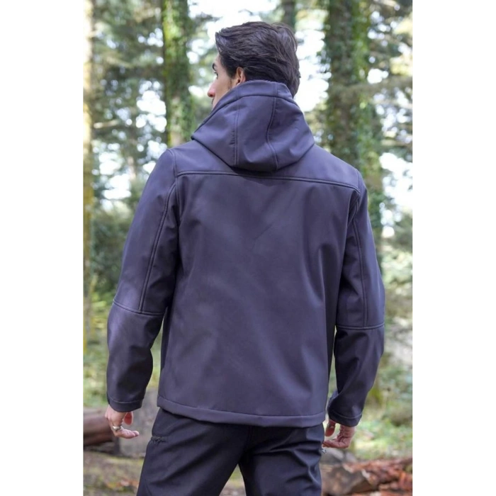 Softshell Erkek Mont Su Geçirmez Kapüşonlu Outdoor 350 Flam2 Fiyort Rüzgar Günlük
