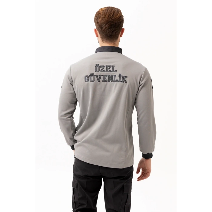 Münih Uzun Kol Güvenlik T-shirt Gri-füme