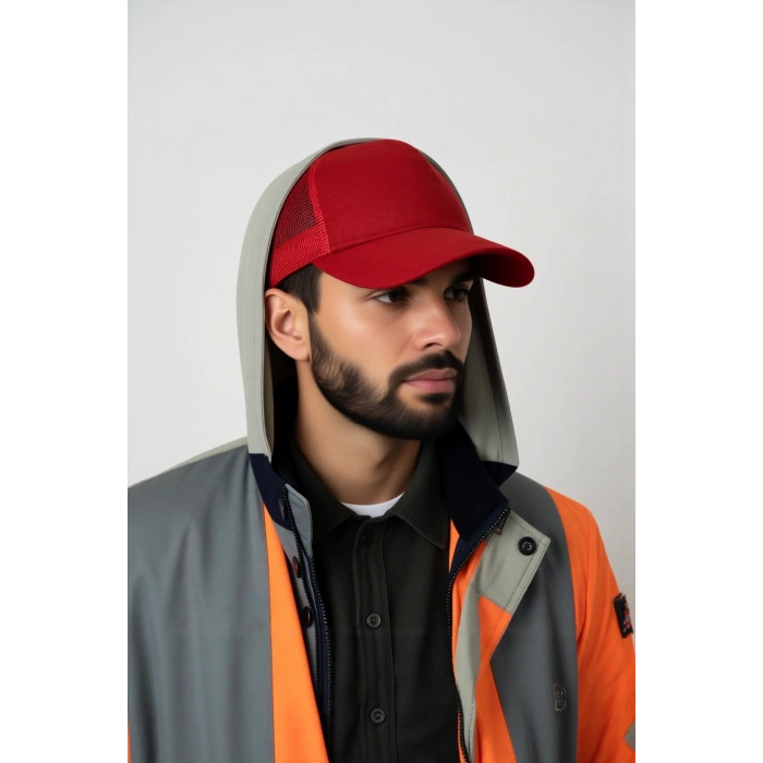 Nefes Alabilen Fileli Şapka Yazlık İş Şapkası Günlük Gabardin