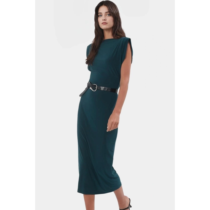 Nefes Alan Örme Bodycon Elbise 128 cm Boy Rahat Kalıp Şık Görünüm Kaliteli İşçilik Özel Tasarım