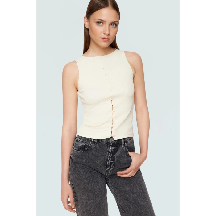 Nefes Alan Pamuklu Bluz Düğmeli Fitted Asimetrik Yazlık Modern Stil Özel Tasarım Uzun Ömürlü