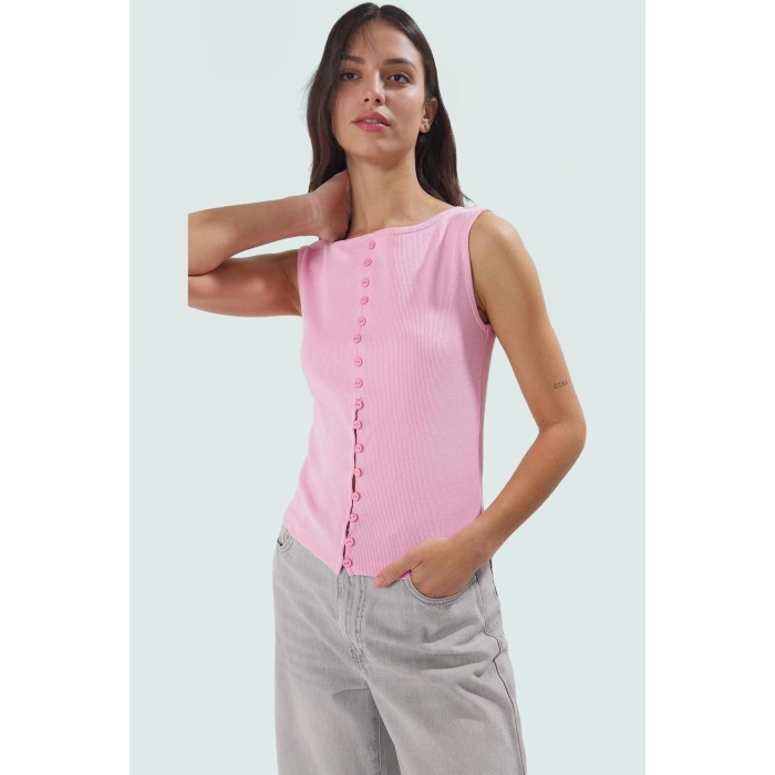 Nefes Alan Pamuklu Bluz Düğmeli Fitted Asimetrik Yazlık Modern Stil Özel Tasarım Uzun Ömürlü