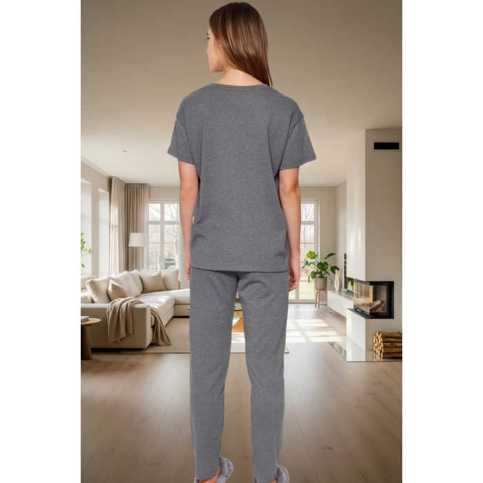 Nefes Alan Pamuklu Pijama Takımı Regular Kalıp Cep Detaylı Yüksek Kalite