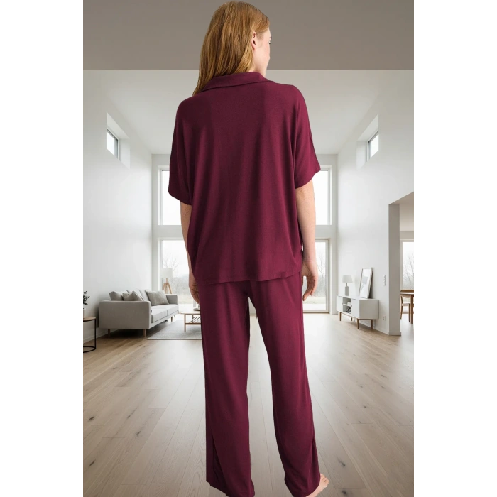 Örme Viskon Pijama Takımı Ev Konforu İçin Mükemmel Seçim Uzun Ömürlü Trend Tasarım Zarifane