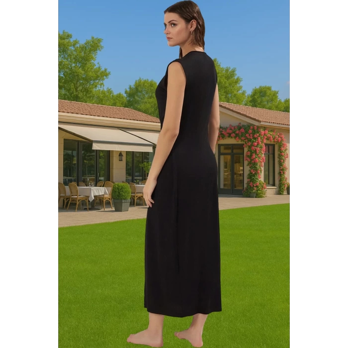 Oversize Maxi Plaj Elbise Viskoz Örme Yazlık Şık Tasarım Şık Görünüm Profesyonel Görünüm
