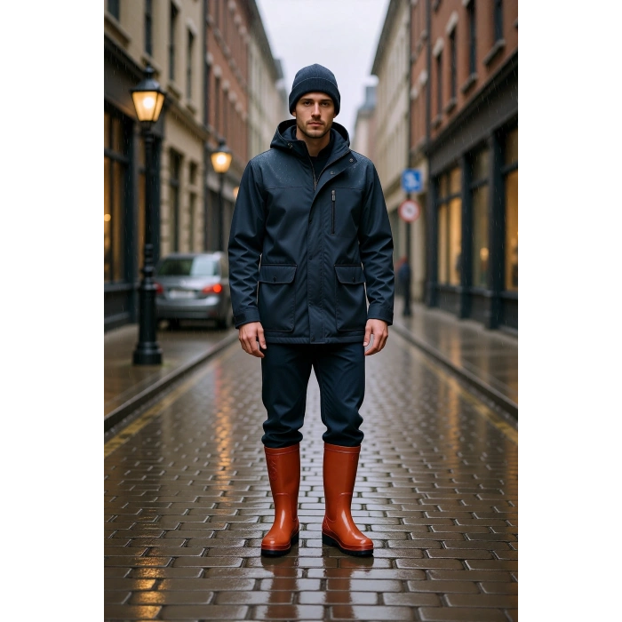 Palalı PVC İş Çizmesi 103 Su Geçirmez ve Kaymaz Tabanlı Konçlu