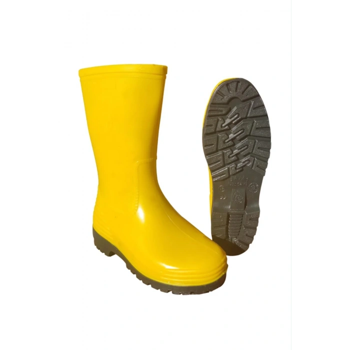 Palalı PVC İş Çizmesi 103 Su Geçirmez ve Kaymaz Tabanlı Konçlu