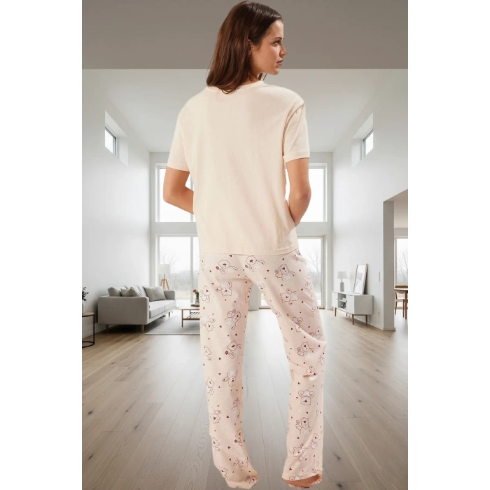 Pamuklu Ayıcıklı Pijama Takımı Rahatlık ve Şıklık Bir Arada Özel Tasarım Trend