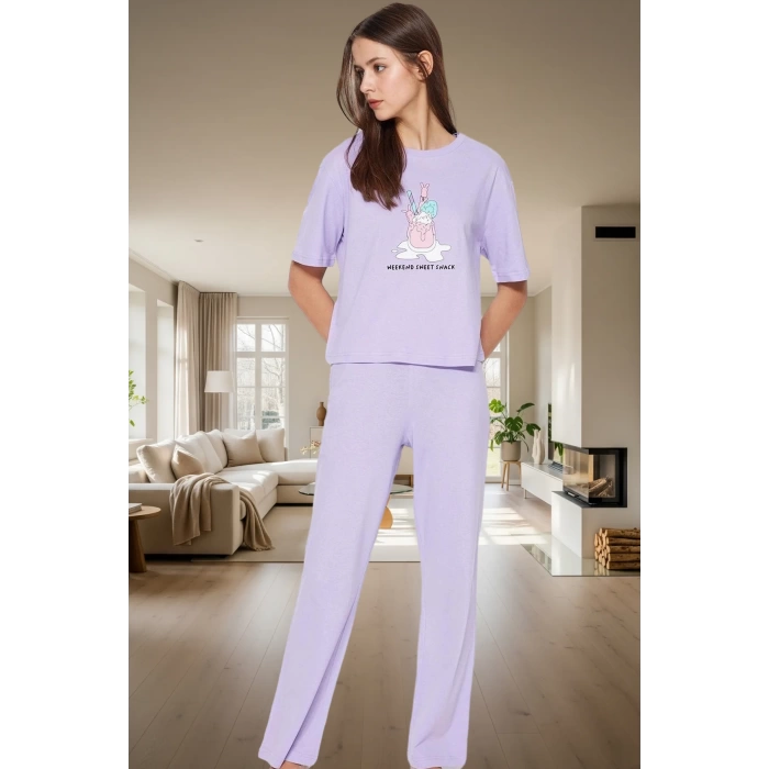 Pamuklu Pijama Takımı Rahat Regular Kalıp Boru Paça Kaliteli İşçilik