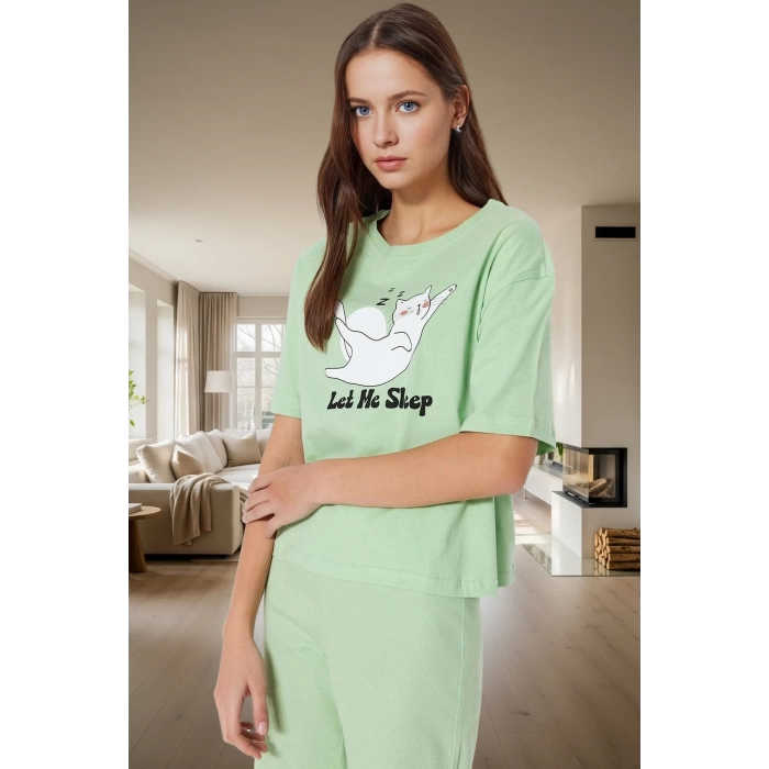 Pamuklu Pijama Takımı Rahat Regular Kalıp Boru Paça Kaliteli İşçilik
