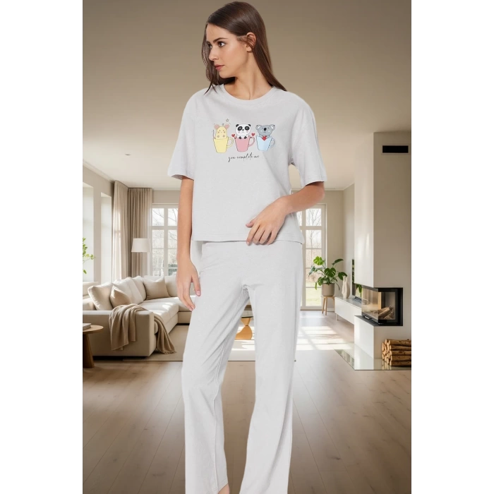 Pamuklu Pijama Takımı Rahat Regular Kalıp Boru Paça Kaliteli İşçilik