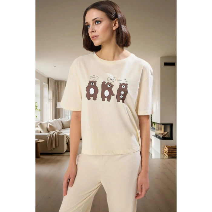 Pamuklu Pijama Takımı Rahat Regular Kalıp Boru Paça Kaliteli İşçilik