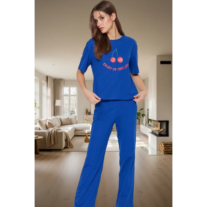 Pamuklu Pijama Takımı Rahat Regular Kalıp Boru Paça Kaliteli İşçilik