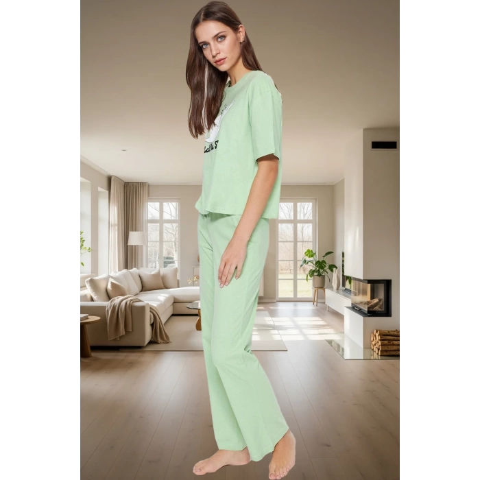 Pamuklu Pijama Takımı Rahat Regular Kalıp Boru Paça Kaliteli İşçilik