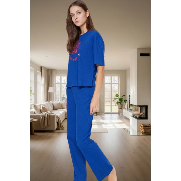 Pamuklu Pijama Takımı Rahat Regular Kalıp Boru Paça Kaliteli İşçilik