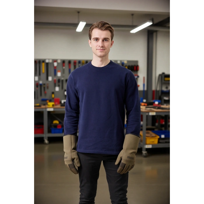 Pamuklu Sweatshirt Kışlık Erkek Süveter Galanthus Basic Rahat Kesim Günlük İş Kullanımı İçin