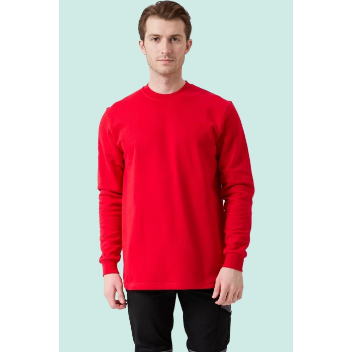 Pamuklu Sweatshirt Kışlık Erkek Süveter Galanthus Basic Rahat Kesim Günlük İş Kullanımı İçin