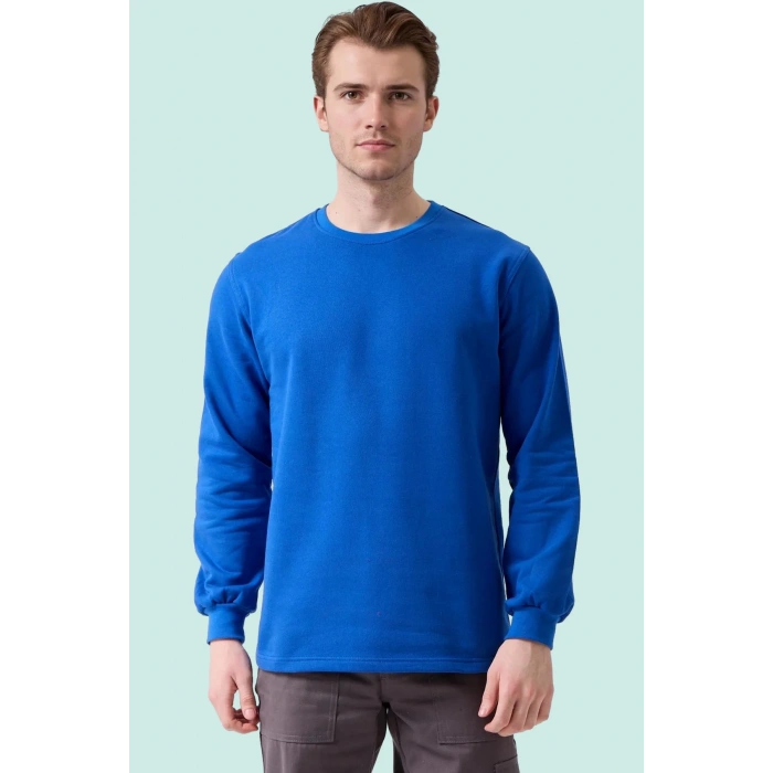 Pamuklu Sweatshirt Kışlık Erkek Süveter Galanthus Basic Rahat Kesim Günlük İş Kullanımı İçin