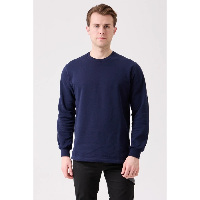 Pamuklu Sweatshirt Kışlık Erkek Süveter Galanthus Basic Rahat Kesim Günlük İş Kullanımı İçin
