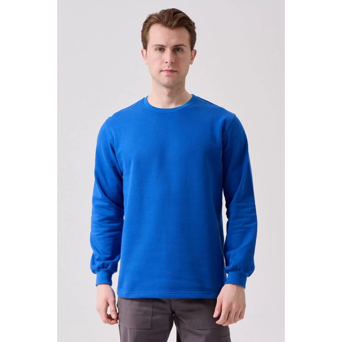 Pamuklu Sweatshirt Kışlık Erkek Süveter Galanthus Basic Rahat Kesim Günlük İş Kullanımı İçin