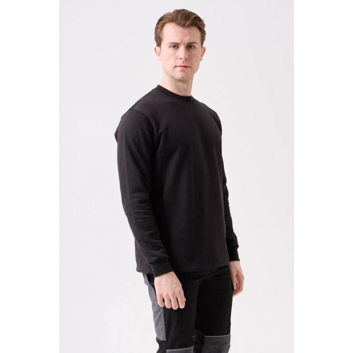 Pamuklu Sweatshirt Kışlık Erkek Süveter Galanthus Basic Rahat Kesim Günlük İş Kullanımı İçin