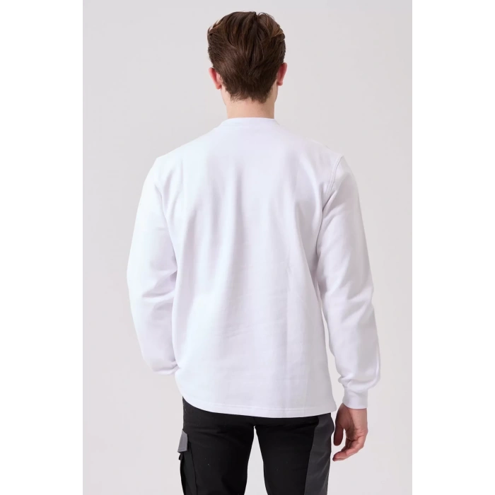 Pamuklu Sweatshirt Kışlık Erkek Süveter Galanthus Basic Rahat Kesim Günlük İş Kullanımı İçin